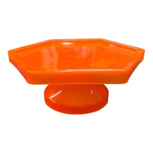 PORTA-DOCE SEXTAVADO C/PÉ LARANJA NEON