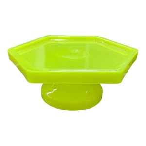 PORTA-DOCE SEXTAVADO C/PÉ AMARELO NEON