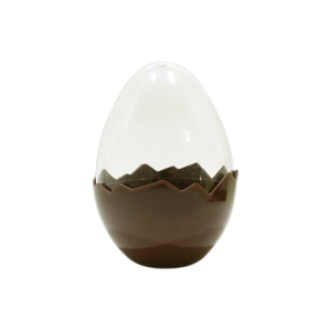 OVO ACRILICO 12CM MARROM