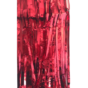 CORTINA FITA METALIZADA VERMELHA