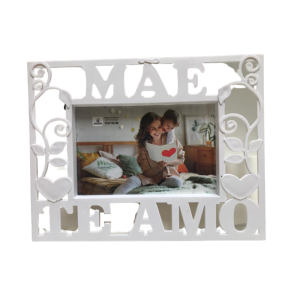 PORTA RETRATO - MÃE TE AMO - BRANCO - REF.27276