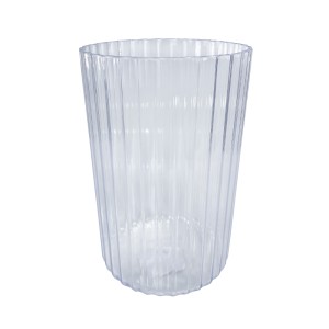 VASO CANELADO TRANSPARENTE