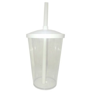 COPO C/CANUDO E TAMPA 500ML BRANCO