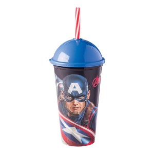 COPO SHAKE CAPITÃO AMERICA 500ML